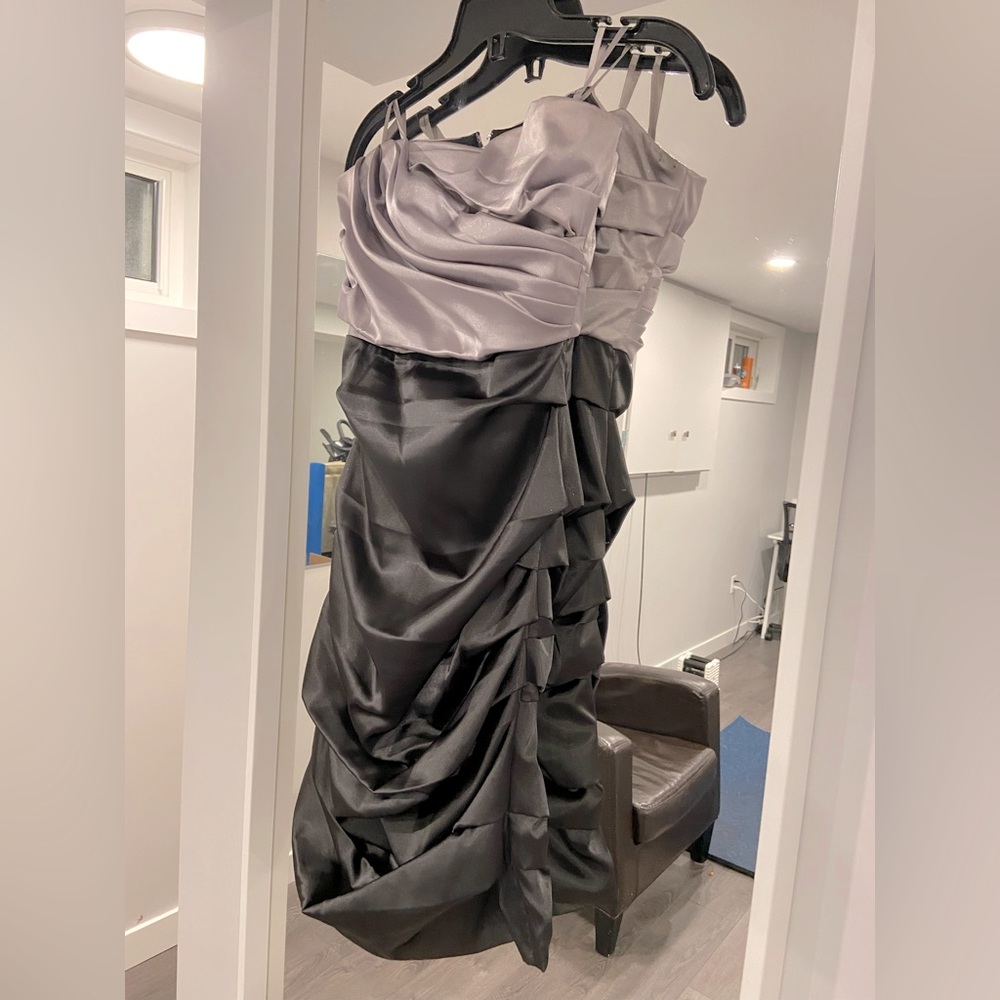 Le Chateau Black and grey/ silver cocktail party dress